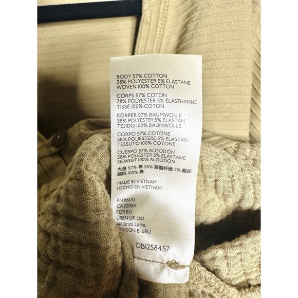 Free People Dallas Henley Top Native Land Size XS Oversized Mixed Media Ruffle - Picture 14 of 15